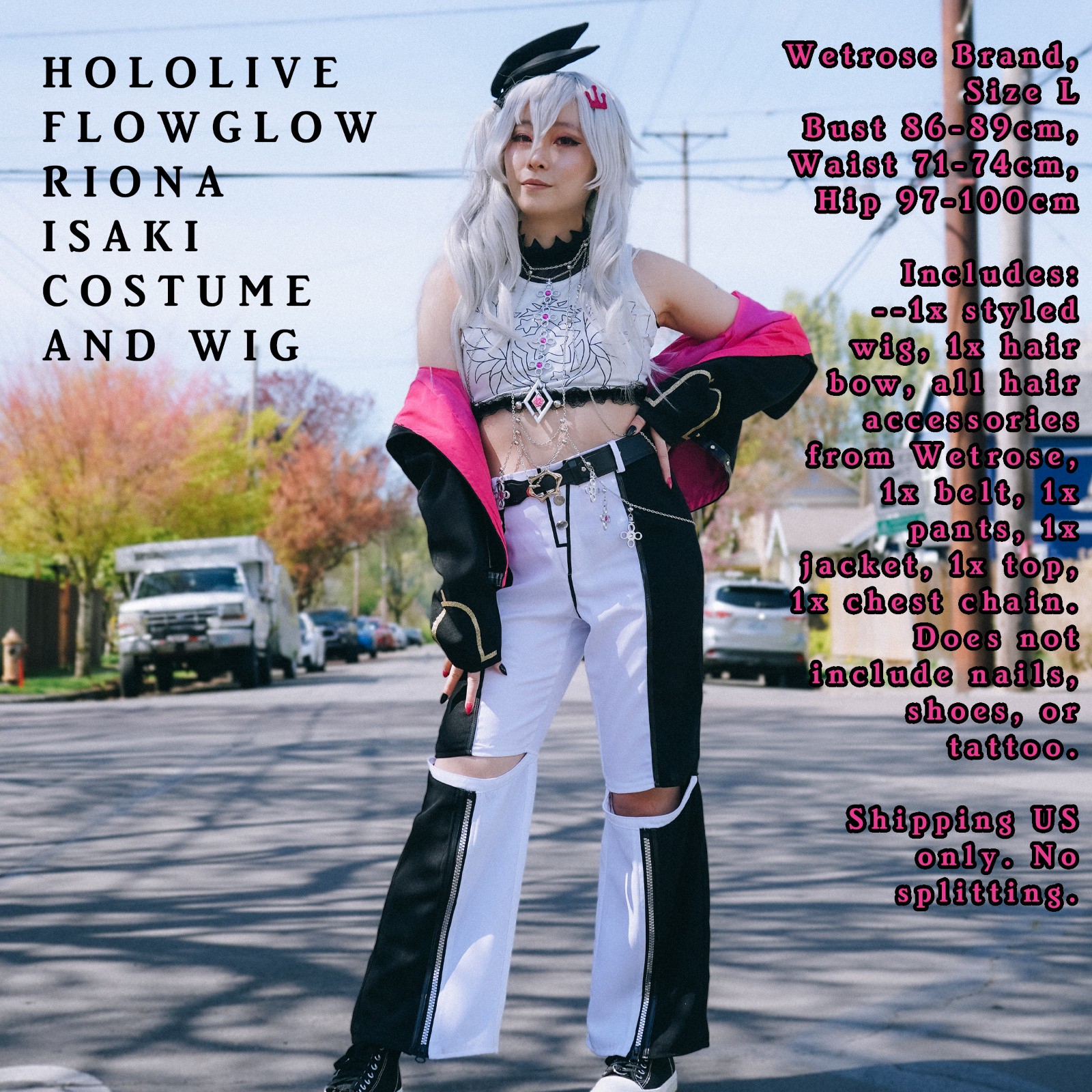 Hololive Isaki Riona Cosplay & Wig (L - Used, Great Condition)