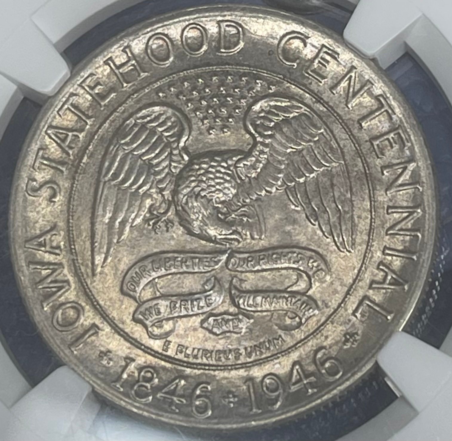 PCGS MS65』アイオワ州100年記念ハーフダラー銀貨(1946年)