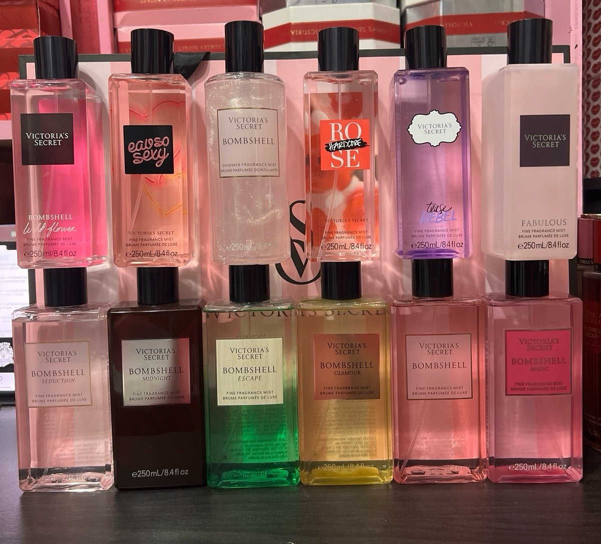 Lot of 12 Victoria Secret Fine Fragrance Assorted scent Mist