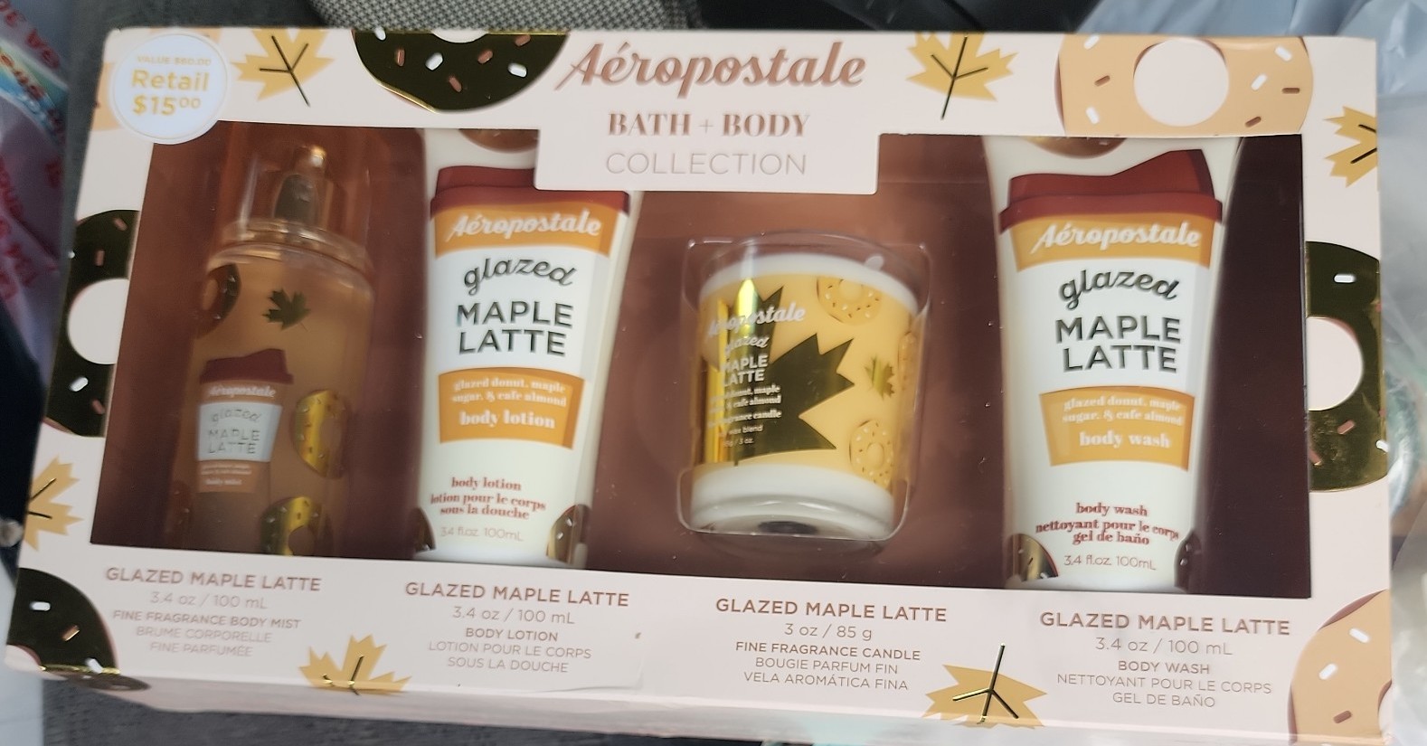 Bath and Body collection Aeropostale, glazed maple latte, brand new