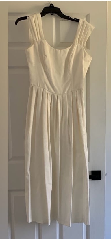 Laura Ashley Elegant Cream Dress Size 10 NWOT
