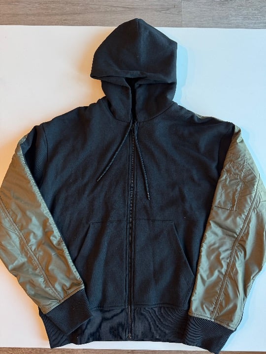 Rag & Bone Olive Green and Black Hoodie - Large