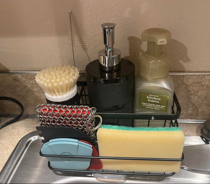 Kitchen Sink Organizer with Drain Tray, Waterproof and Rustproof Stainles