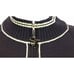 ST. JOHN SPORT WHITE AND GREEN TRIM BLACK KNIT JACKET P