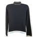 ST. JOHN SPORT WHITE AND GREEN TRIM BLACK KNIT JACKET P