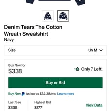 Navy Blue denim tear