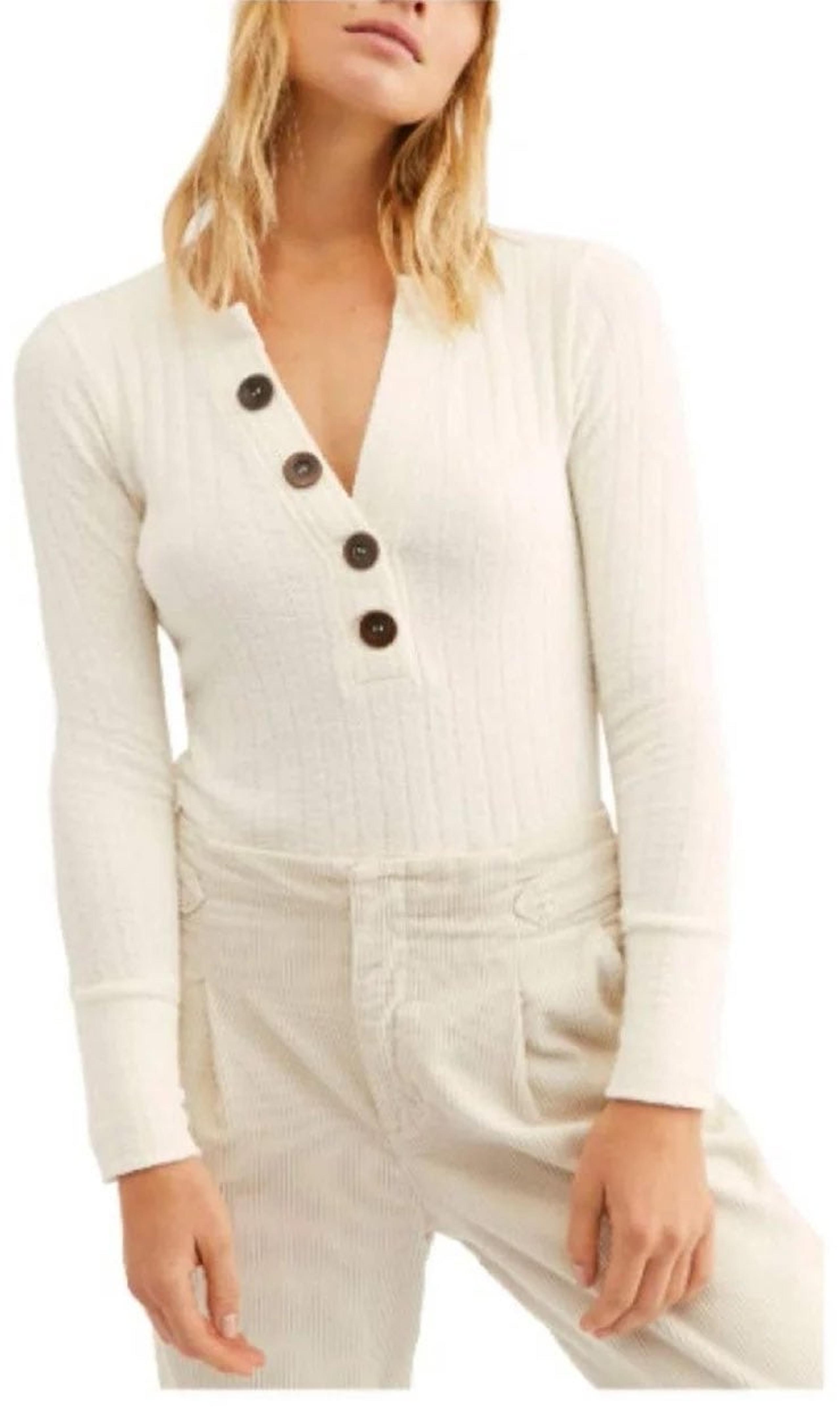 Free People Henley Sweater Top