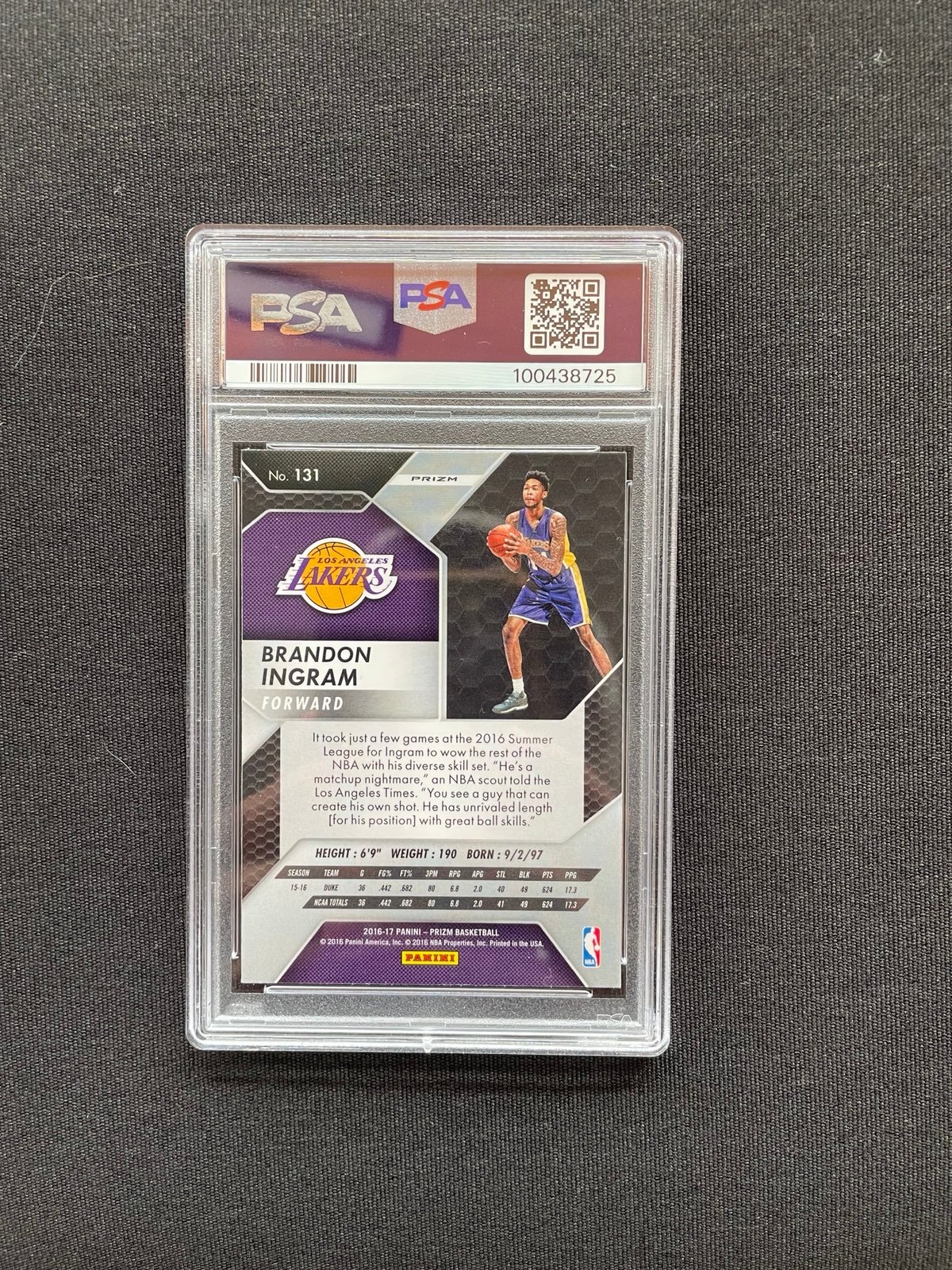 2016-17 Panini Prizm - MINT PSA 9 Silver Prizm #131 Brandon