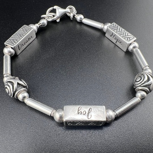 SILPADA STERLING SILVER 925 HOPE JOY DREAM BEAD BRACELET 7.5 B1913