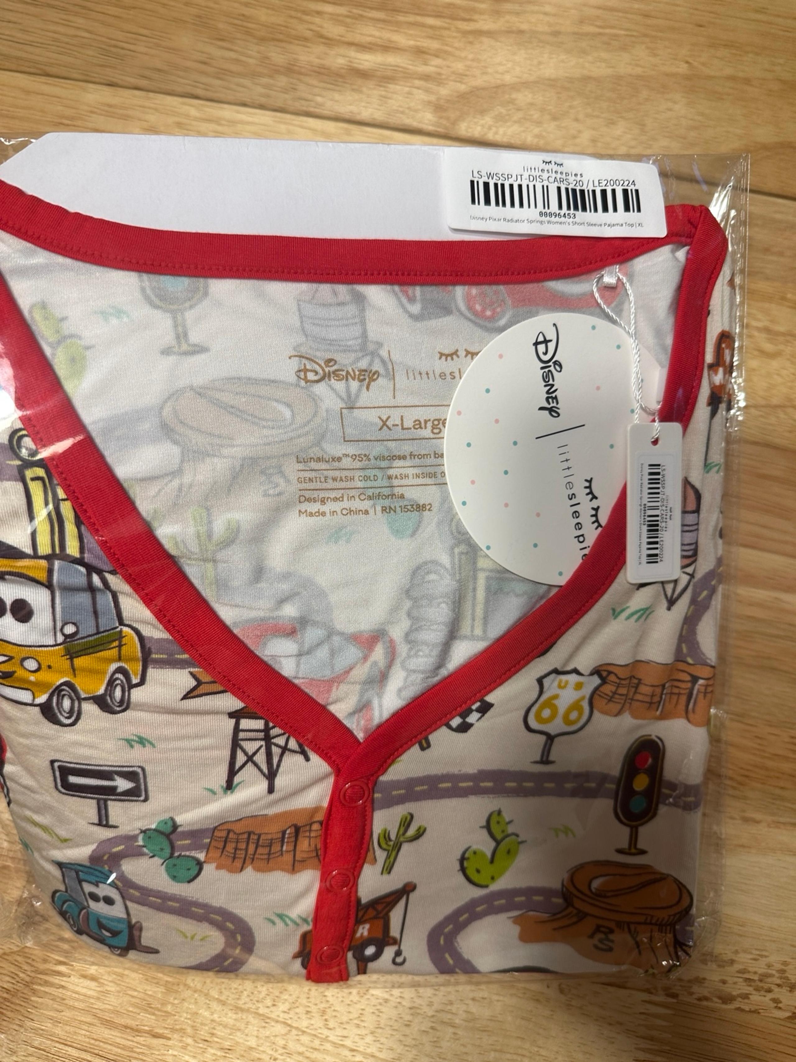 Little Sleepies cars radiator springs women’s pajama shirt top size xl