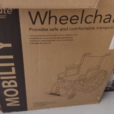 Mobility wheel chair folds flat