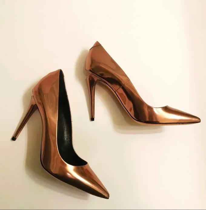 ALEXANDER WANG Tia High Heel Pump Rose Gold