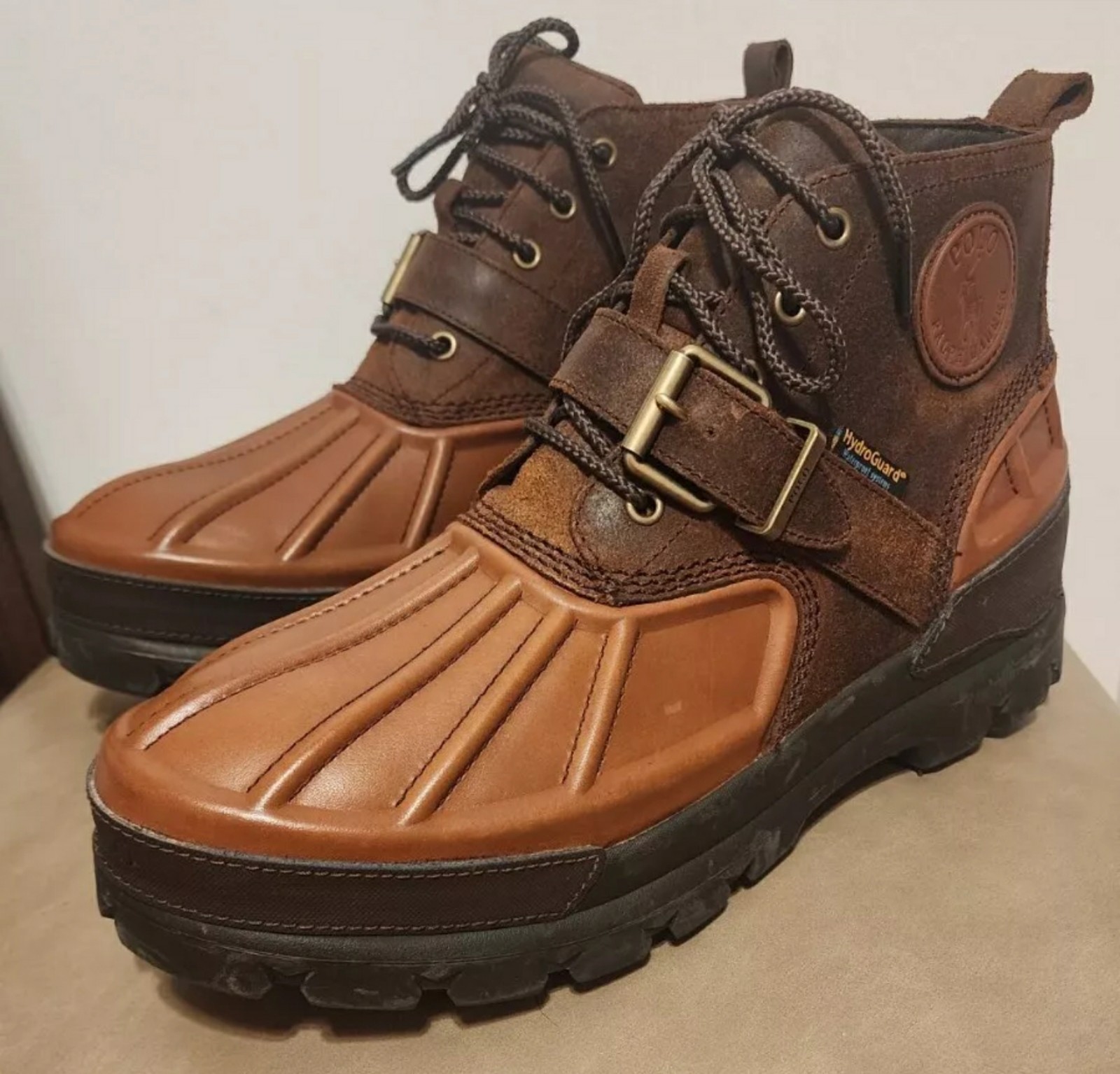 Polo Ralph Lauren Oslo Low Waterproof Leather Hydroguard Rain Snow Boots