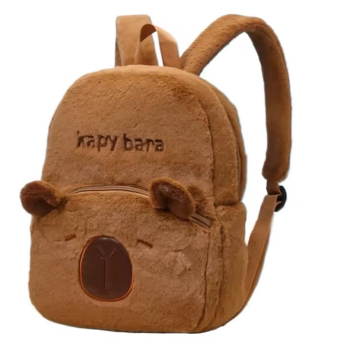 abigail&bleu Shoulder Bag Casual Students School Bag Capybara Plush Backpack Car