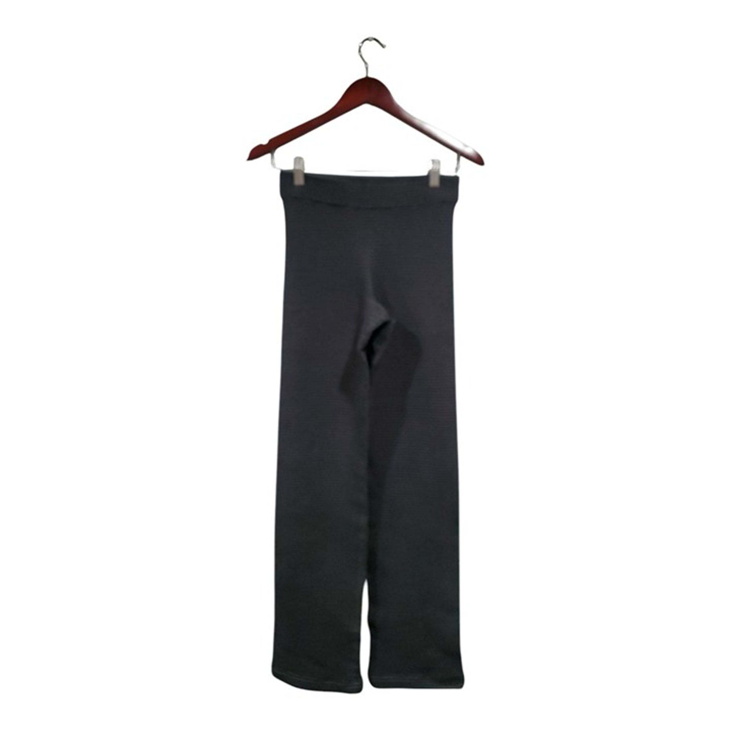 Good American Women's Straight Legged Chunky Ribbed Black Gray Leggings Size 2