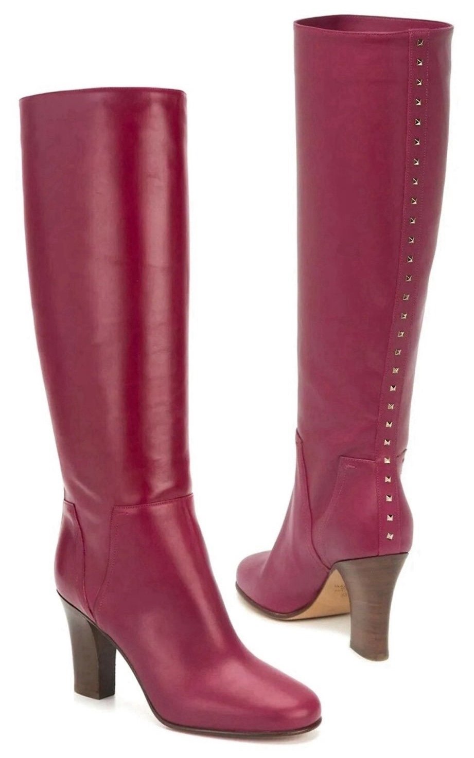 VALENTINO GARAVANI Rockstud leather knee boots size 37