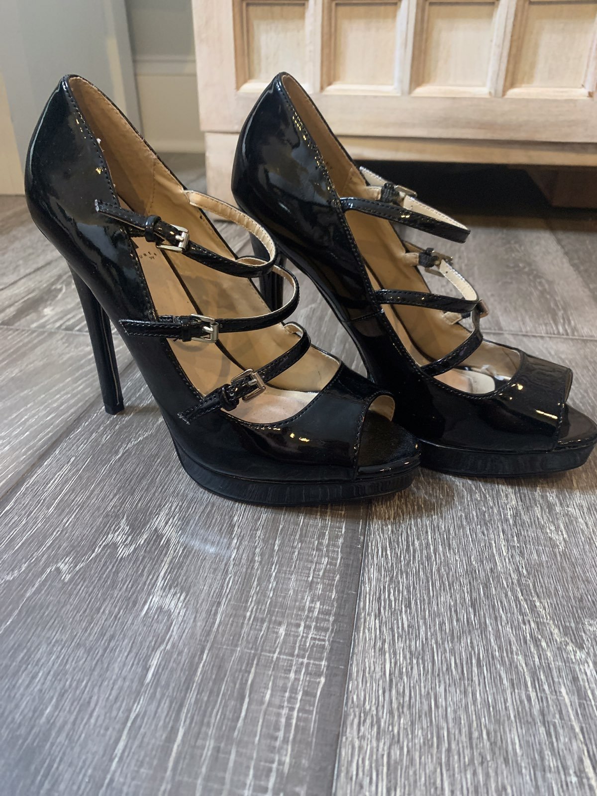 Black stiletto Mary Jane Heels