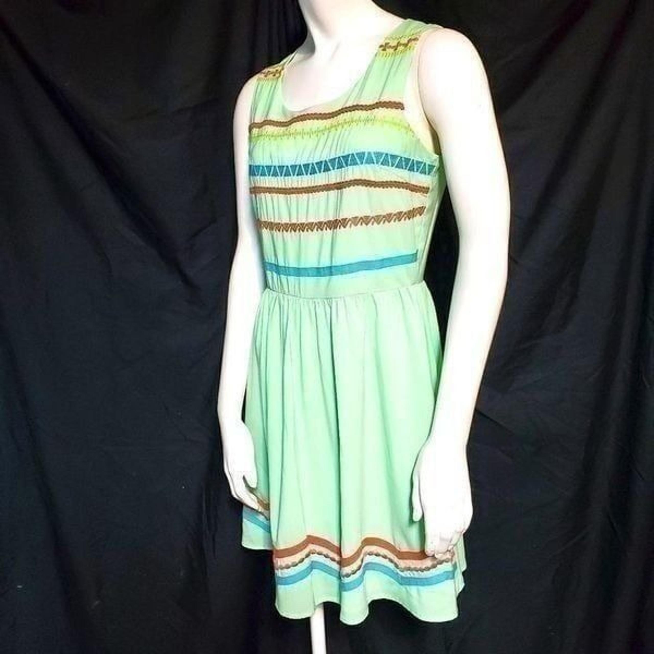 Esley Green, Blue, & Pink Dress (Small)