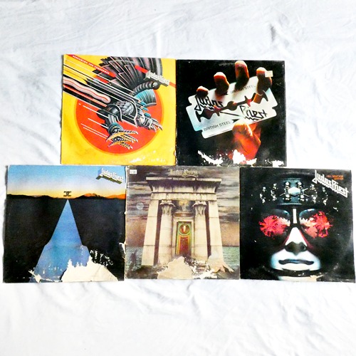 Judas Priest Vinyl LP Record Lot Of 5 Sin After Sin Point Of Entry Hell Bent Scr