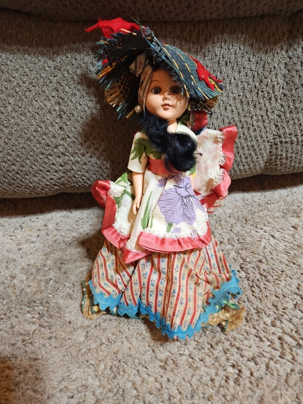 Vintage Rare 10 In 1960's Chiquita Doll W/ Traditional Dress