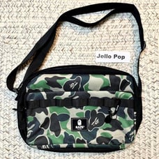 A bathing ape bape camo crossbody laptop bag with keychain