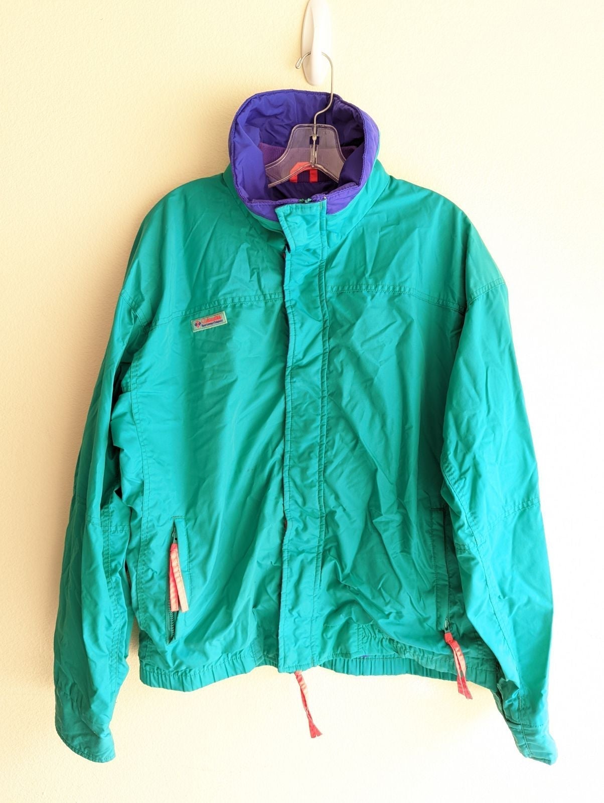 Vintage Columbia Bugaboo Men's Coat Jacket Teal Purple SZ Medium Teal 90s VTG