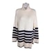 COS Turtleneck Sweater Long Sleeve Wool Cotton Knit White Blue Women's Small
