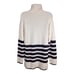 COS Turtleneck Sweater Long Sleeve Wool Cotton Knit White Blue Women's Small
