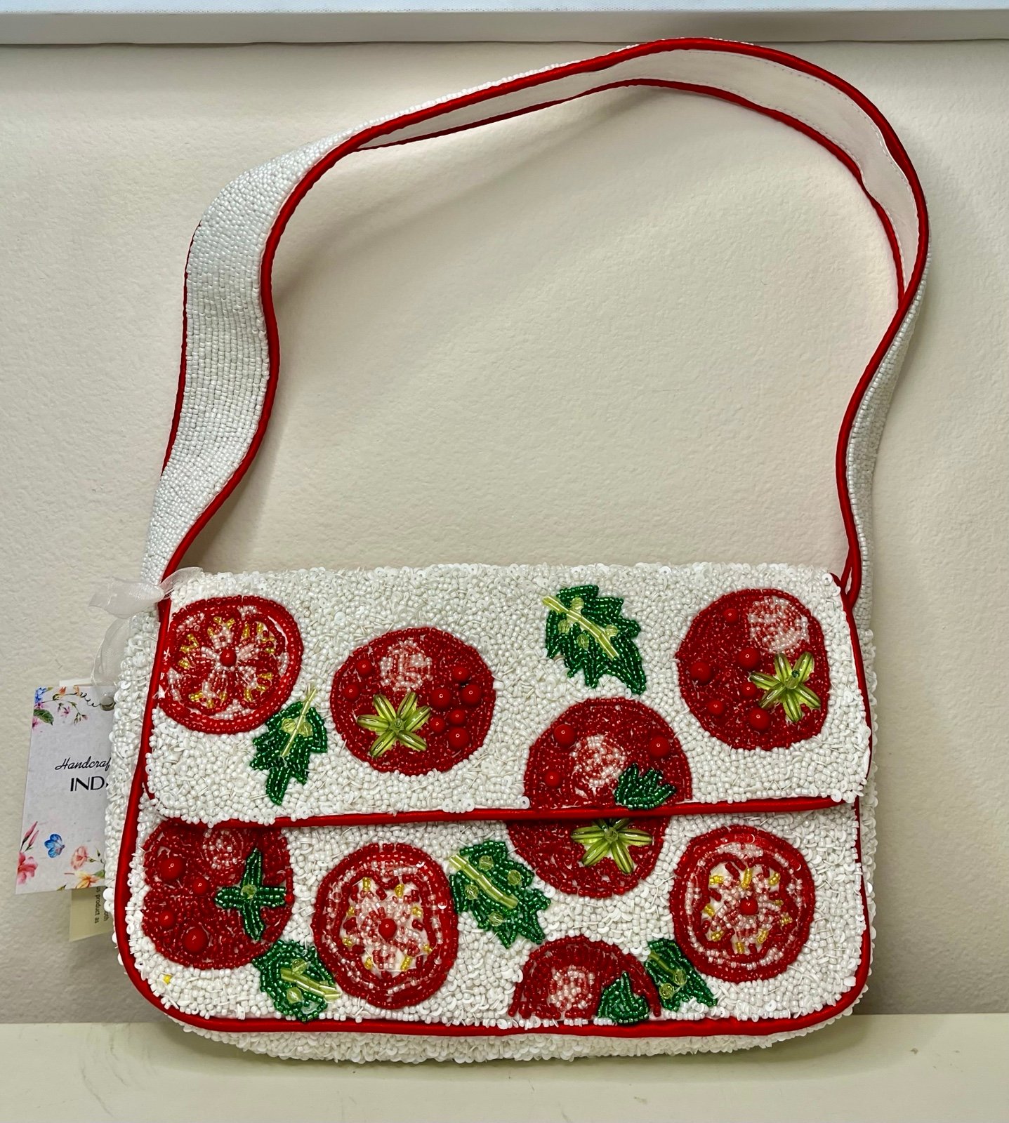 Viral Beaded Tomato Purse Bag