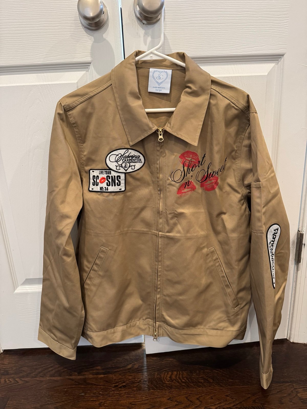 Sabrina Carpenter Short and Sweet official VIP merch tour jacket size medium
