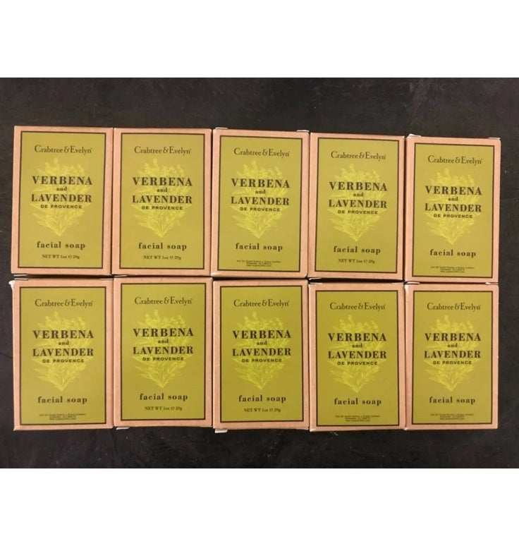 (Lot of 10) Crabtree & Evelyn VERBENA & LAVENDER FACIAL FACE Soap Bars 1 oz