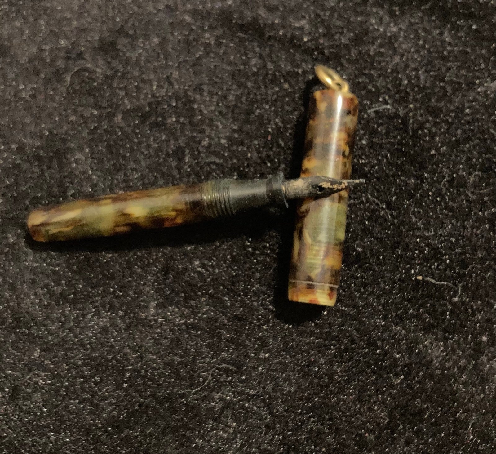 Vintage Extra Small Quill Pen- Turquoise