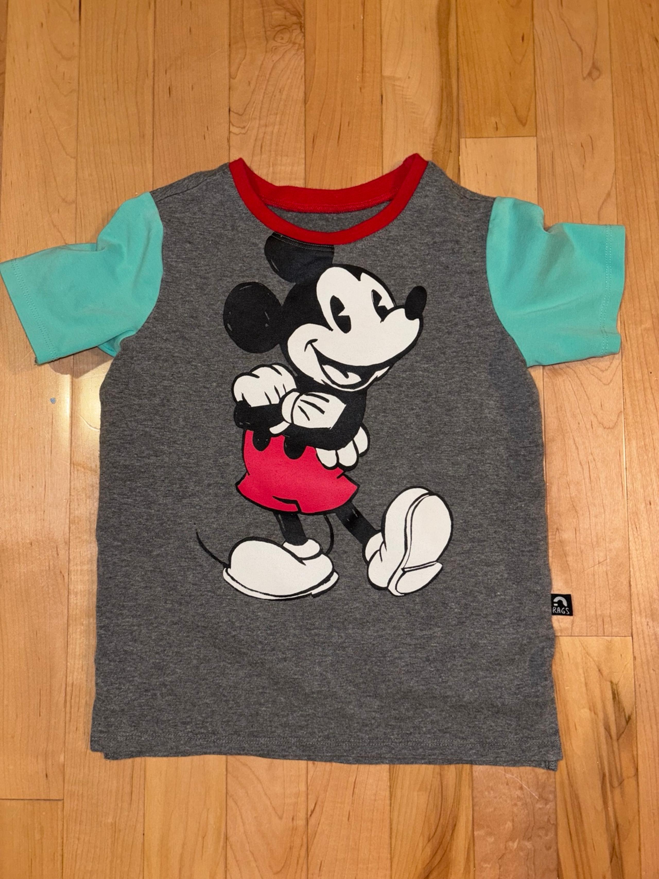 GUC!!!! Rags to Raches Disney Mickey Mouse Tee T Shirt Top 3y 4y 3t 4T