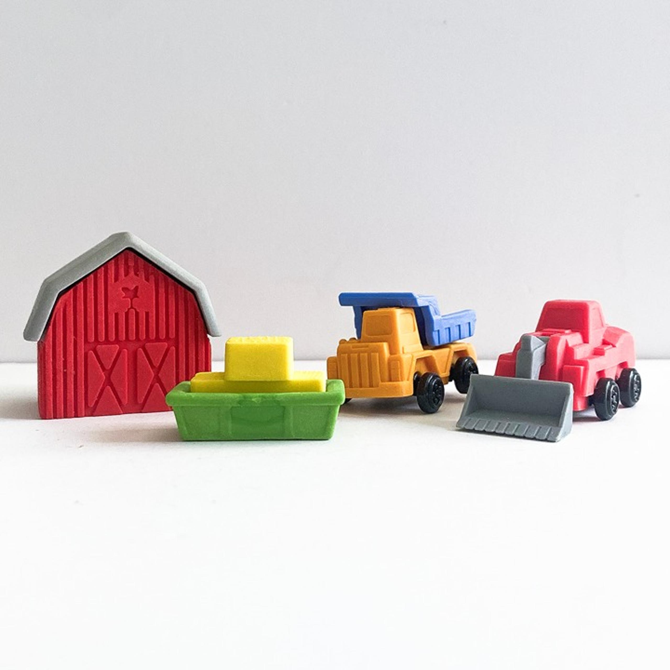 Lot of Mini Barn & Farmyard Themed Erasers | Iwako & Similar Styles