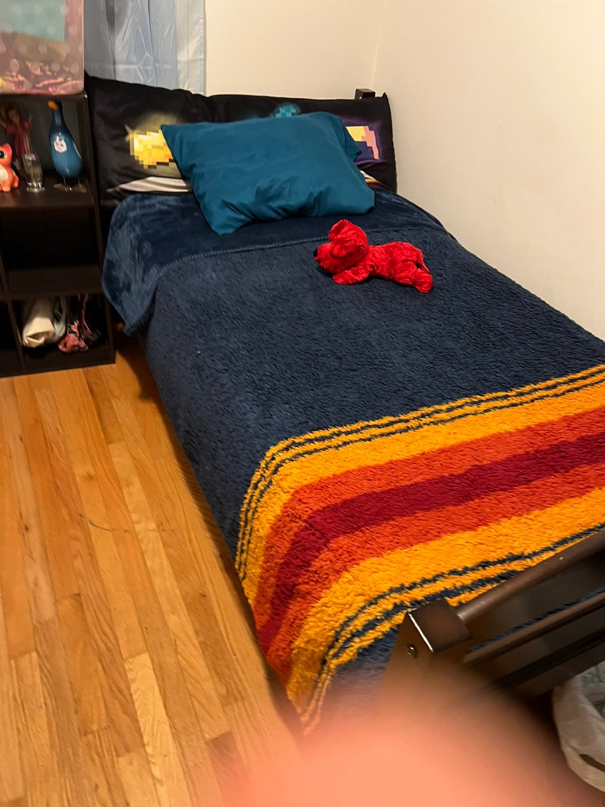 Two twin size beds