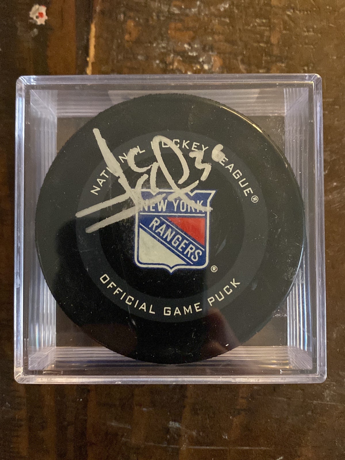 Nhl game puck with case