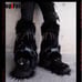 Fur socks, Heisei (Japanese era name from 1989 to 2019), punk, Y2K.