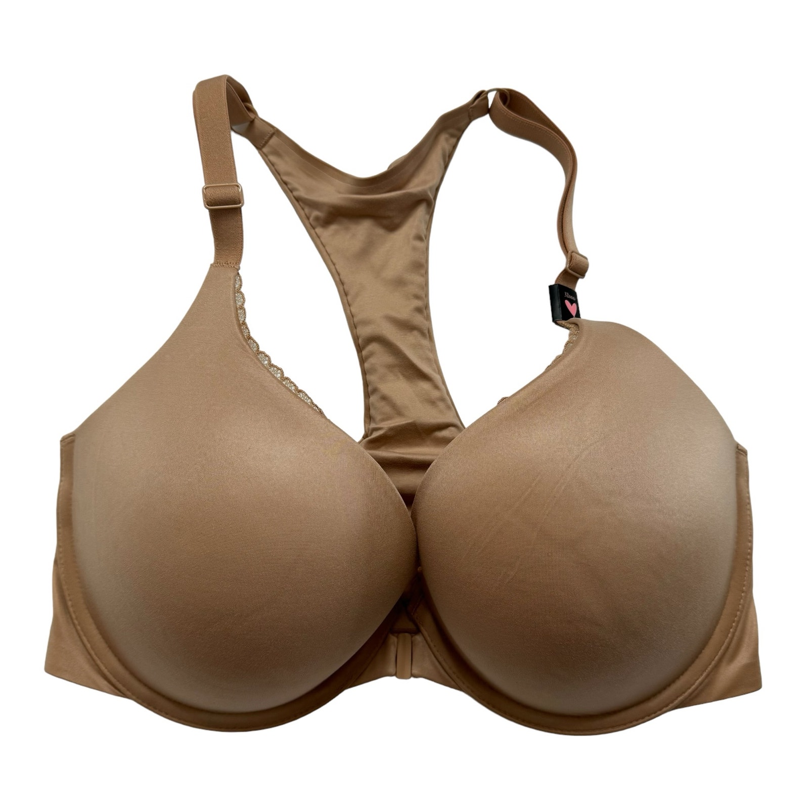 VICTORIAS SECRET *NEW* Body Perfect Shape Front Closure Bra Beige Push-up 32DDD