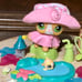 Littlest Pet Shop Authentic #72 Orange Cat w/ a Tiny Fish.