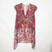 Citron Of Santa Monica Vintage Silk Blend Floral Beach Cover Up Size Medium