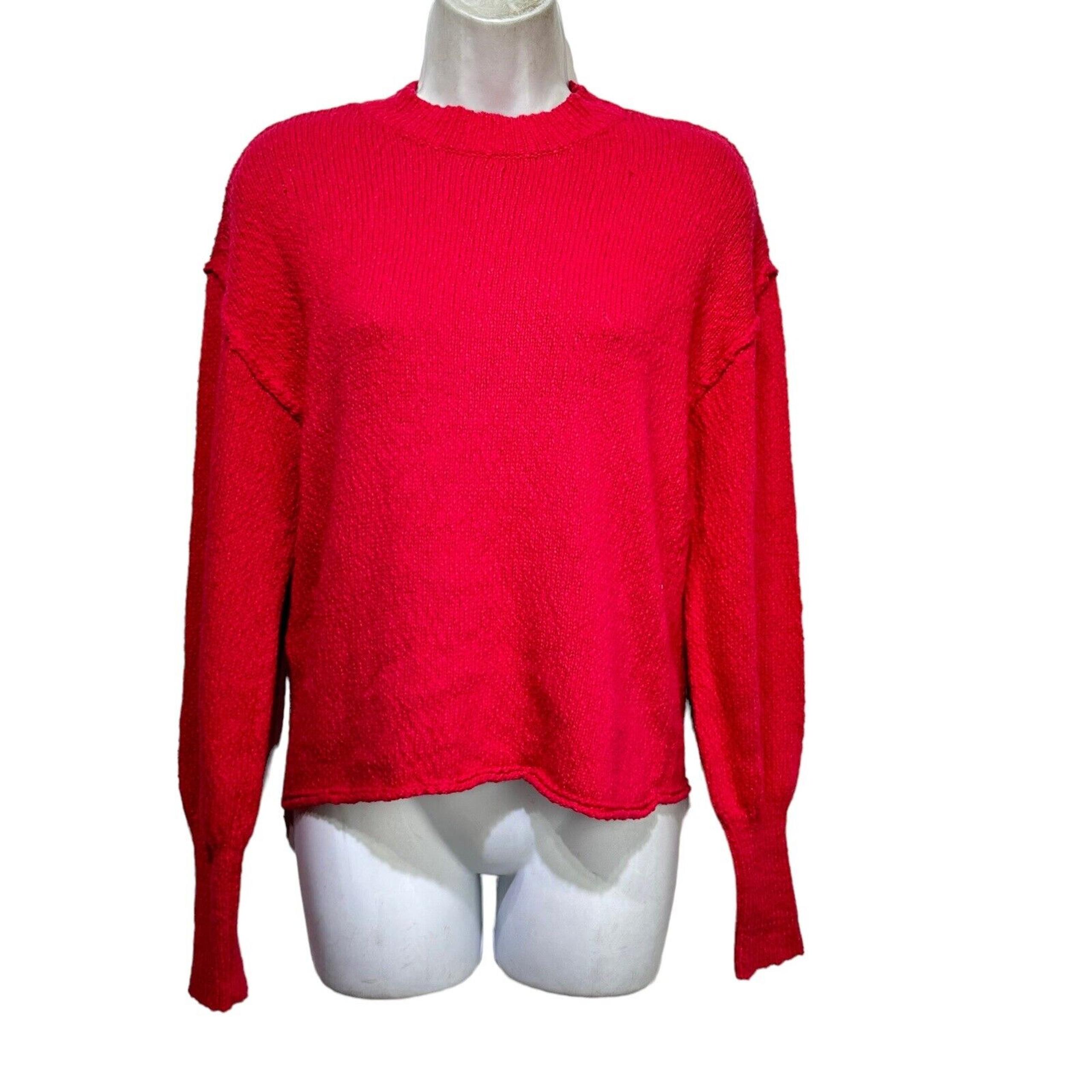 Abound Womens Size S Knit Pink Long Sleeve Crew Neck Sweater