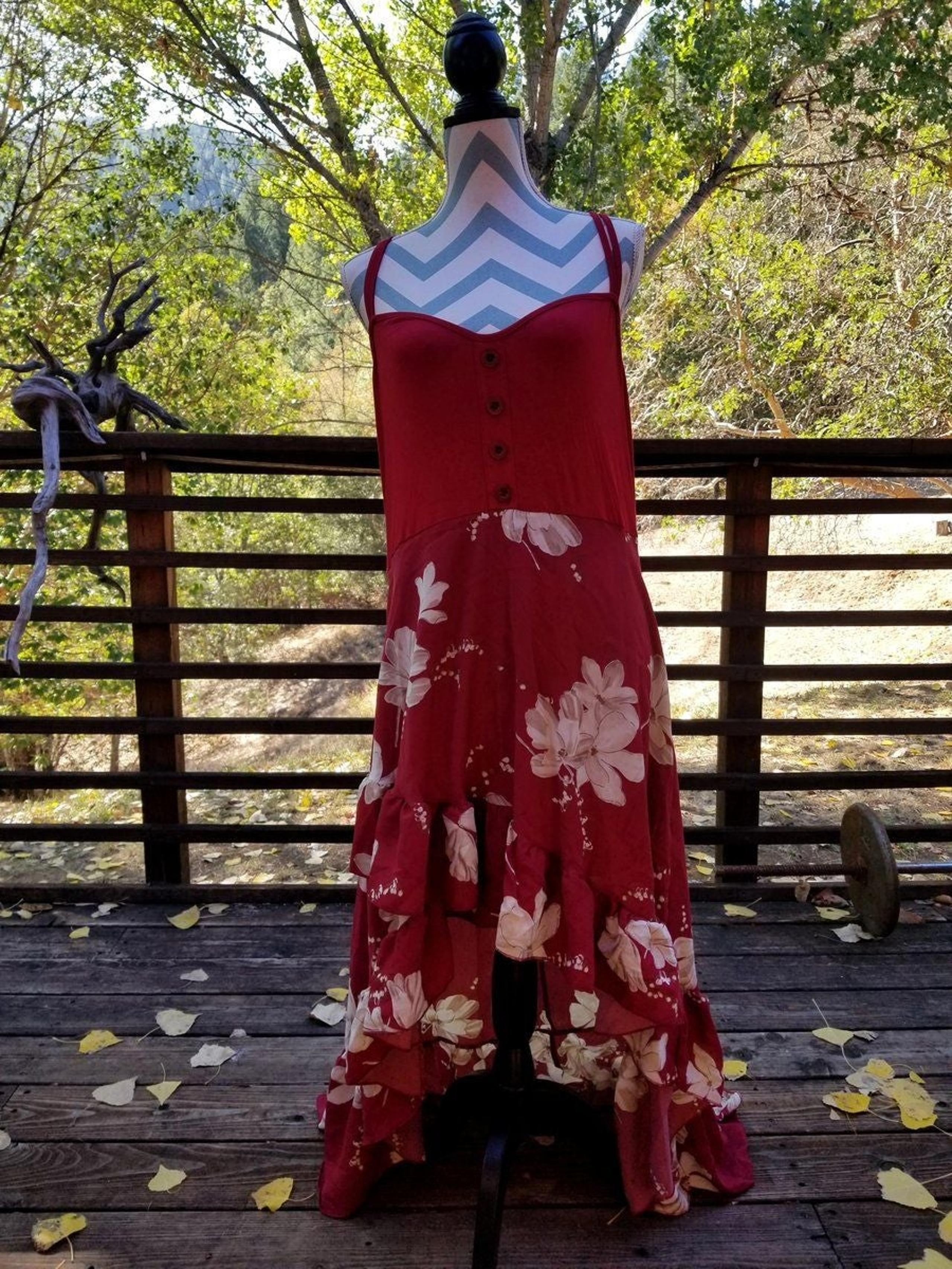 1X Rose Gal High Low Maxi Dress