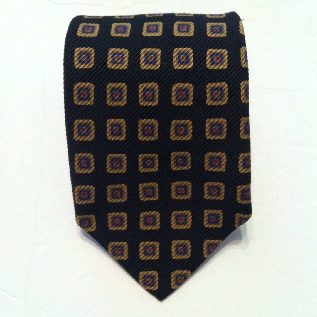 ROBERT TALBOTT FOR H.STOCKTON MEN'S NEW BLACK 100%SILK TIE WIDTH: 3 5/8