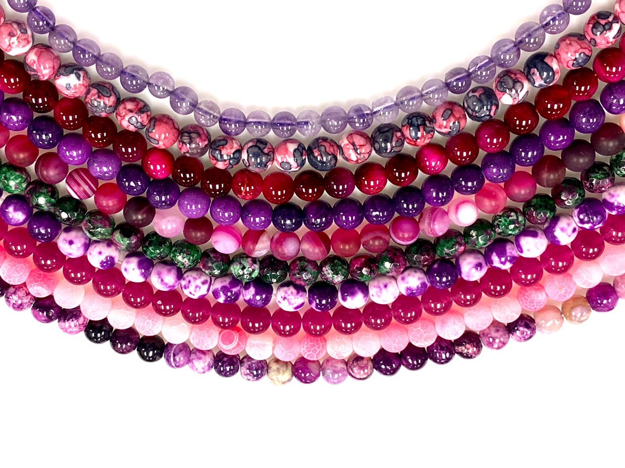 Natural Gemstone Beads Lot 6mm 10 Strand