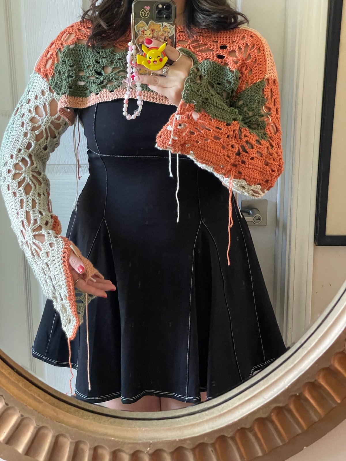 Handmade crochet shrug