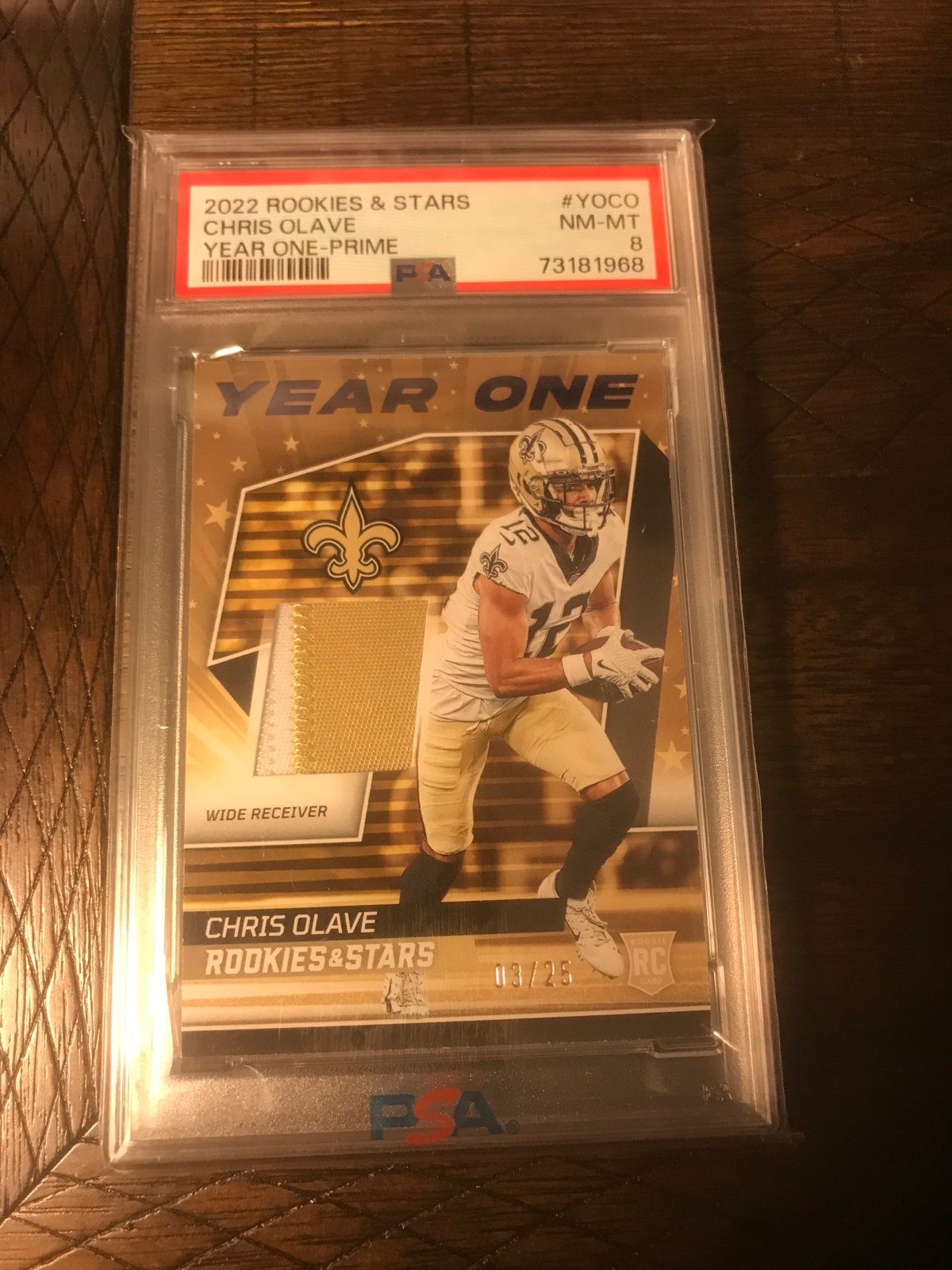 Rookie patch /25 Chris olave Psa