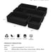 6 Pcs Stackable Cosmetic Makeup Trays