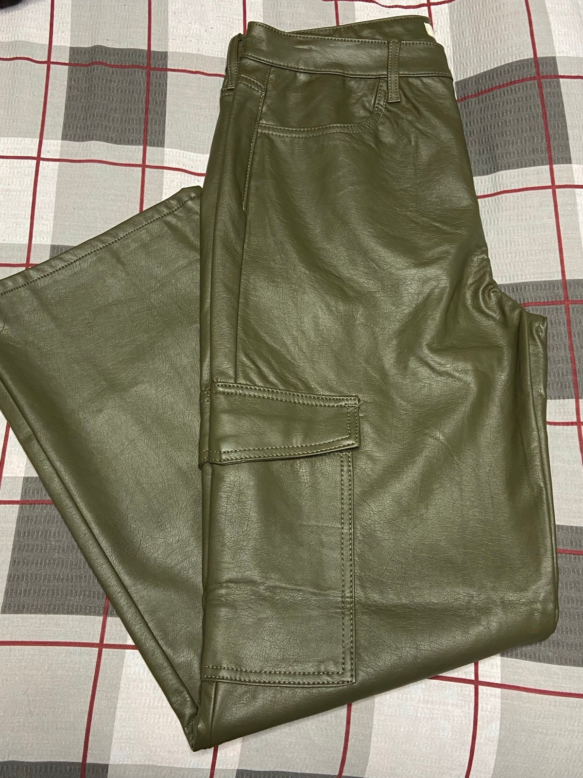 TGLA Dark Olive Green Cargo Vegan Pants