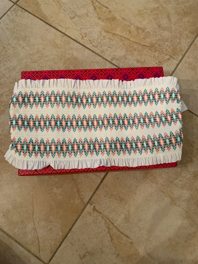 NWT whitr tory burch bikini top