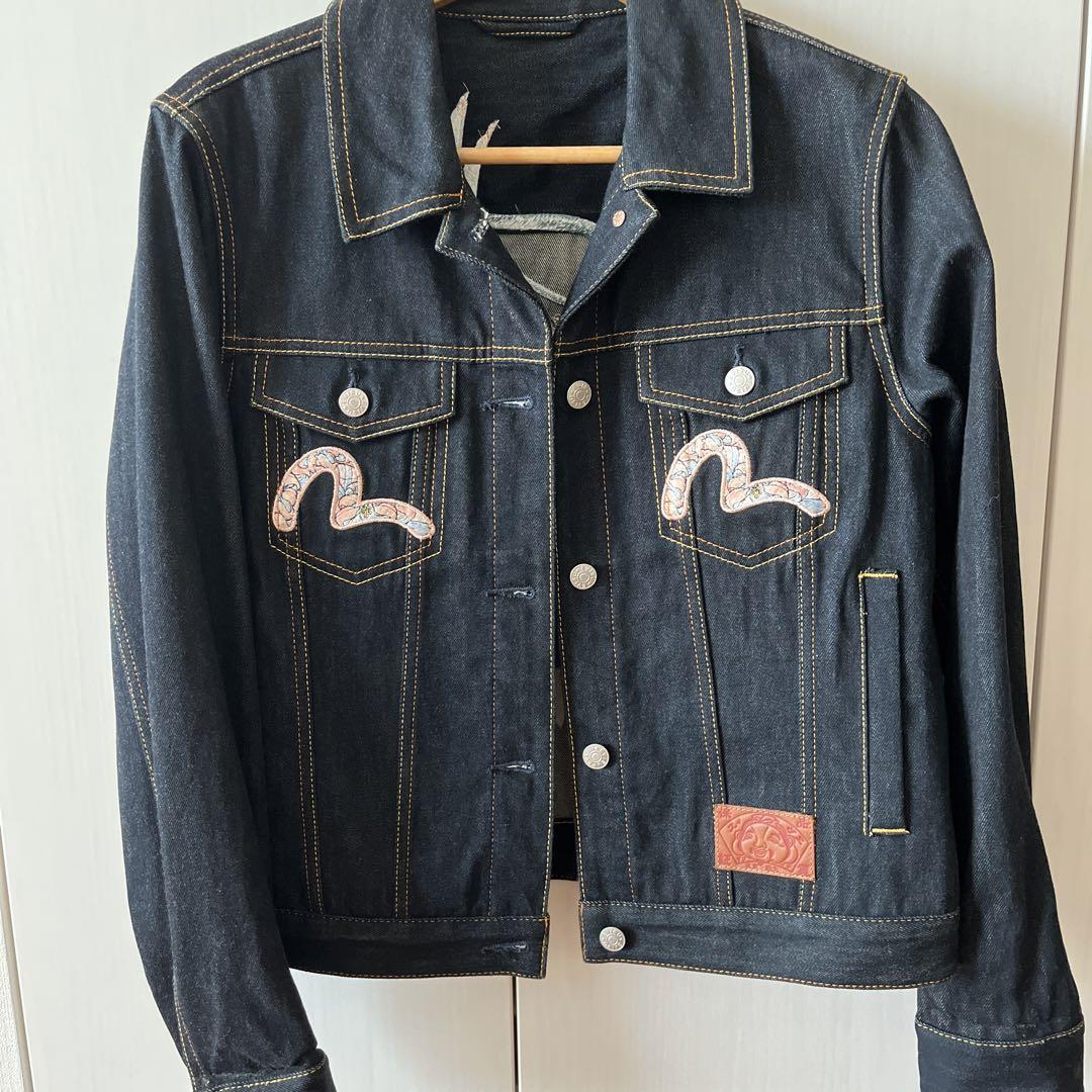Evisu Dark Denim Jacket L Jean jacket
